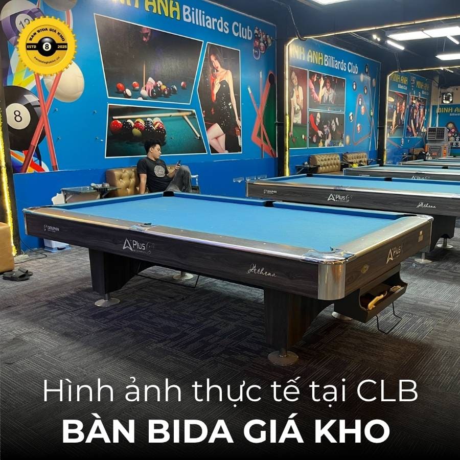 Mua Bàn Bida Aplus Chuẩn Thi Đấu 13 Hình ảnh thực tế tại CLB bàn bida lỗ Aplus Athena