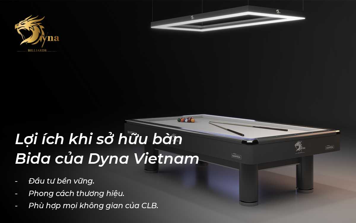 BÀN BIDA LÍP DYNA MAVERICK 10 LỢI ÍCH KHI SỞ HỮU BÀN BIDA LÍP DYNA MAVERICK