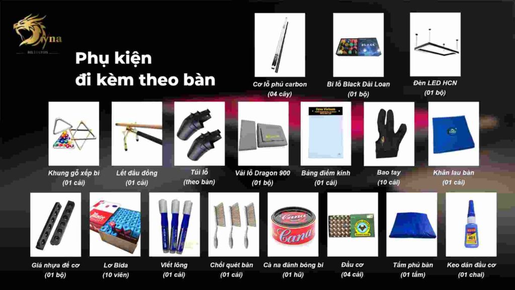 BỘ PHỤ KIỆN BÀN BIDA