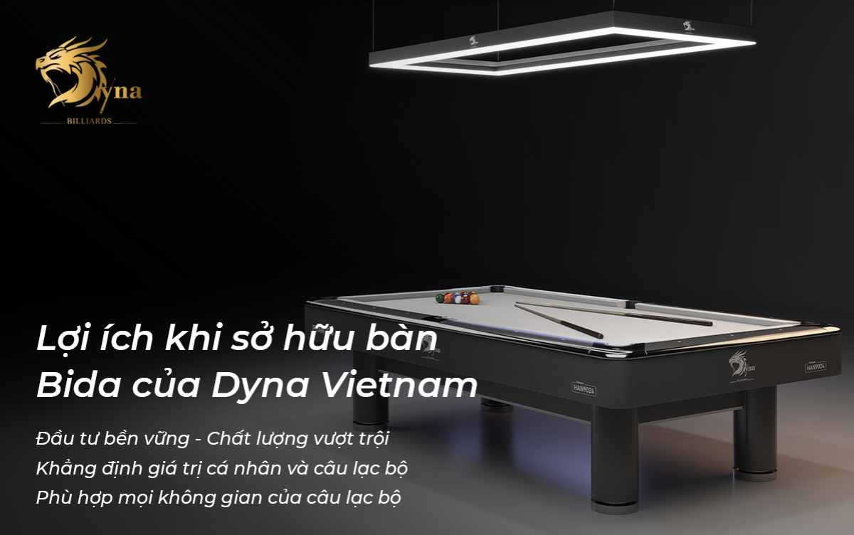 BÀN BIDA LỖ DYNA PHANTOM 13 LỢI ÍCH KHI SỞ HỮU BÀN BIDA LỖ DYNA PHANTOM