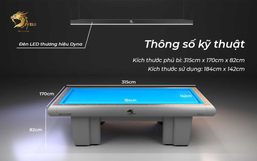 Bàn Bida 3C – Lựa Chọn Hàng Đầu Cho Cơ Thủ Yêu Thích Đường Băng Kỹ Thuật 4 BÀN BIDA 3C DYNA MASTER