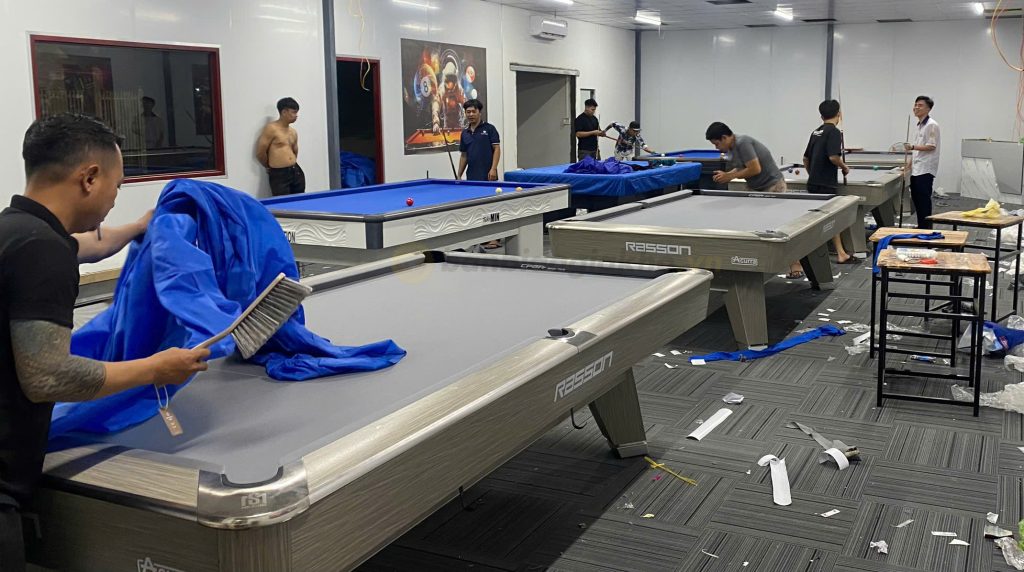 lắp đặt 6 bàn bida