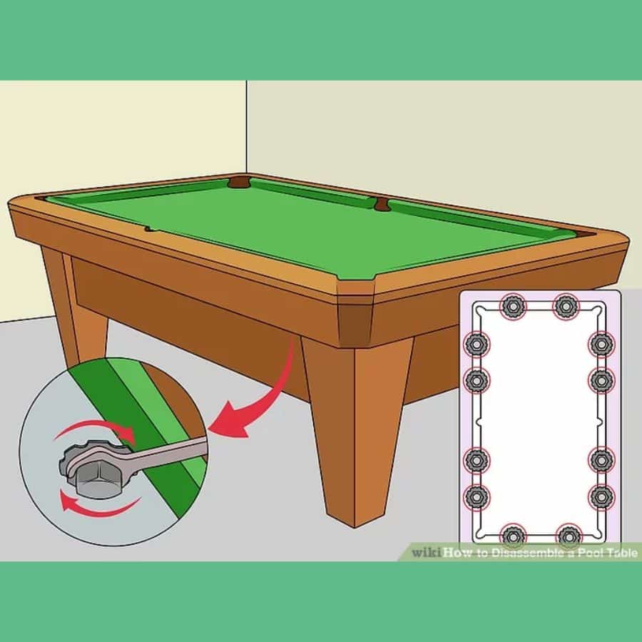 Hướng Dẫn Tháo Lắp Bàn Bida Tại Nhà Dễ Dàng Hiệu Quả 3 Tháo bu lông