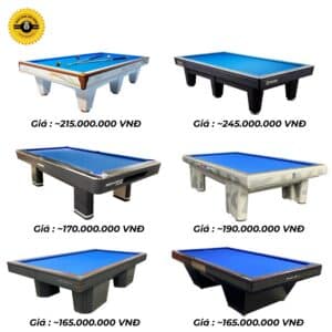 Bảng giá tham khảo bàn bida 3 băng cao cấp