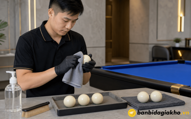 Cách vệ sinh bảo quản bóng bida